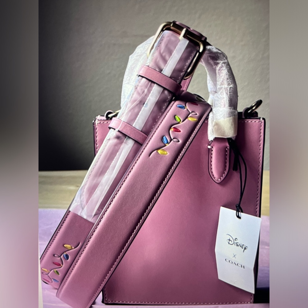 ⛸️❄️⛸️ DISNEY X COACH NORTH SOUTH MINI TOTE WITH ICE SKATE MOTIF ⛸️❄️⛸️ NWT ⛸️ - Picture 6 of 16